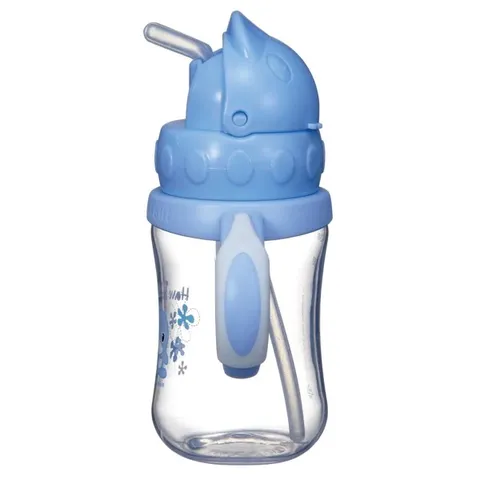 Bình uống nước có ống hút cho bé nhựa PP Kuku Ku5925 - 230ml xanh