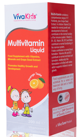 Vitamin tổng hợp cho bé VivaKids nhập khẩu Thụy Sĩ (200ml)