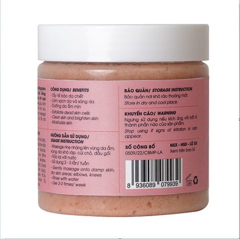 Muối Hồng Tẩy Tế Bào Chết Body Milaganics 250gr (Hũ)