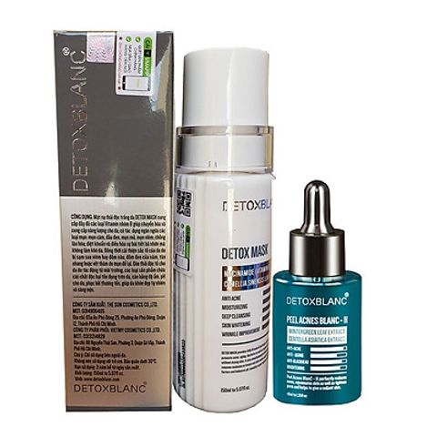 Bộ Đôi Sản Phẩm Detox BlanC Hỗ Trợ Sạch Mụn, Trắng Da