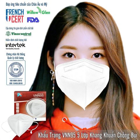 Khẩu Trang VN N95 PT Mask, 5 Lớp, kháng Khuẩn, Chống Bụi
