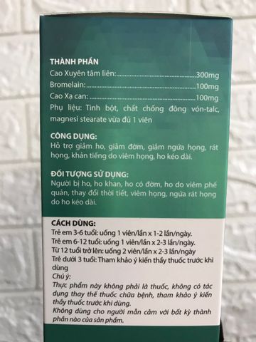 Viên Uống Vegtin Xuyên Tâm Liên Icophar (Lọ 30 Viên)