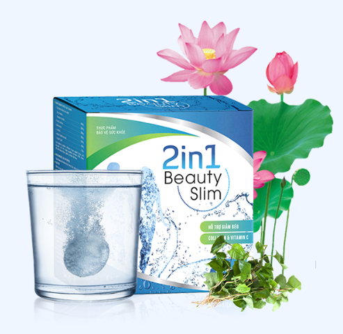 Beauty Slim 2 IN 1 Giúp Giảm Cân, Đốt cháy Mỡ Thừa Hộp 28 Viên Sủi
