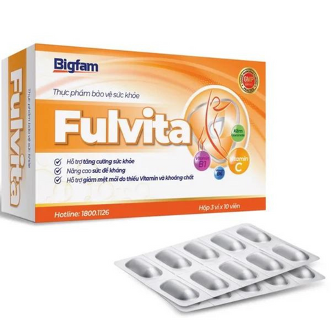 Vitanmin tổng hợp cho cơ thể Fulvita Bigfam hộp 3 vỉ