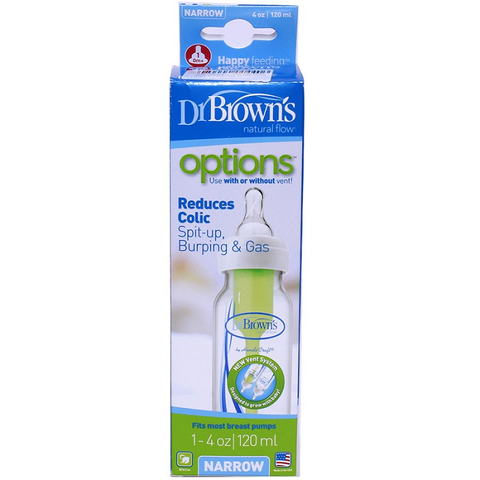 Bình sữa Dr. Brown's cổ thường 120ml nhựa PP Options Plus