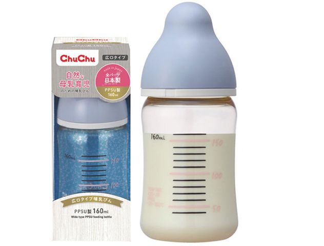 Bình sữa Chuchu Nhựa PPSU cổ rộng 160ml chính hãng