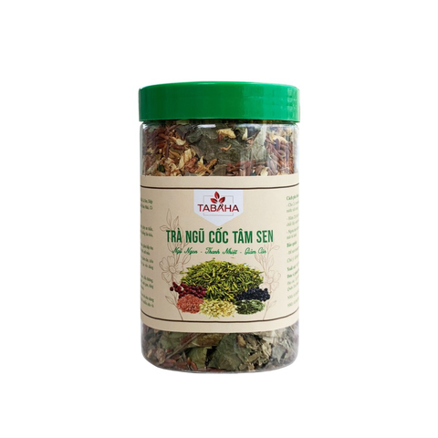 Trà Ngũ Cốc Tâm Sen Tabaha 500g - Giảm Cân Tự Nhiên, Thanh Nhiệt, Đẹp Da, Hỗ Trợ Ngủ Ngon, Thảo Mộc Từ 10 Loại Nguyên Liệu