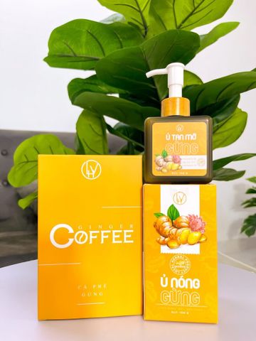 Ginger Coffee Cốt Cà Phê Gừng Hỗ Trợ Giảm Cân Nhanh Hộp 20 gói