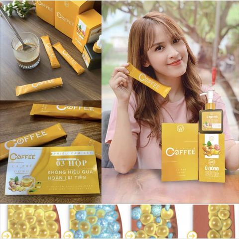 Ginger Coffee Cốt Cà Phê Gừng Hỗ Trợ Giảm Cân Nhanh Hộp 20 gói