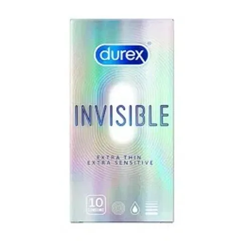 Bao Cao Su Durex Invisible Extra Thin Extra Sensitive - Hộp 10 Cái