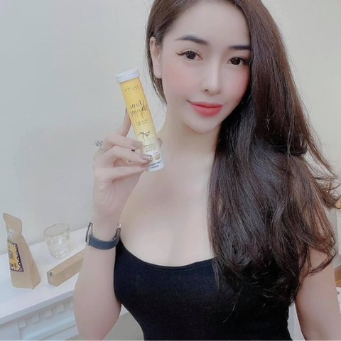 Viên sủi hỗ trợ giảm cân & giúp trắng da Crystal hộp 18 viên