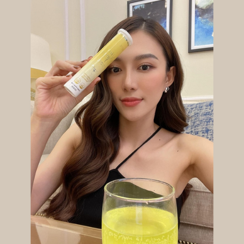 Viên sủi hỗ trợ giảm cân & giúp trắng da Crystal hộp 18 viên