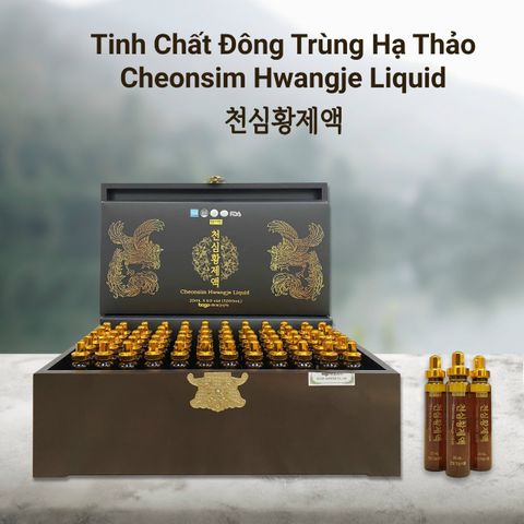 Tinh chất đông trùng hạ thảo Cheonsim Hwangje Liquid 60 ống cao cấp