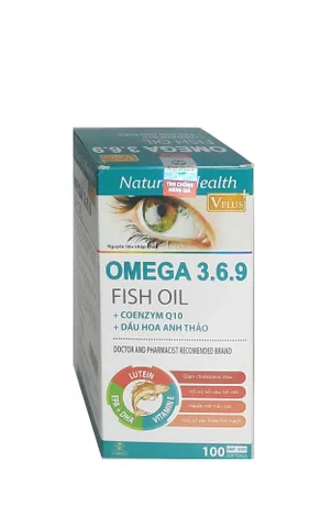 Dầu cá Omega 3.6.9 bổ mắt, bổ não hộp 100 viên