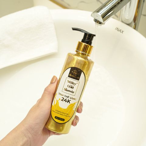Sữa tắm tinh thể Vàng 24K Huyền Phi - Milky Gold Shower