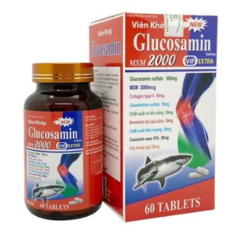 Viên uống Glucosamin MSM 2000 - hộp 60 viên
