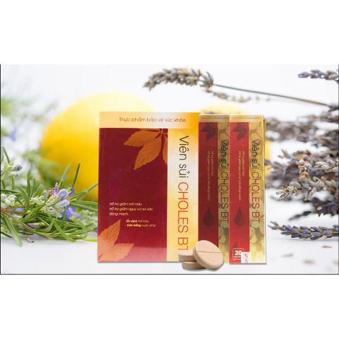 Viên Sủi Choles BT  Hỗ Trợ Giảm Mỡ Máu Hộp 20 Viên Sủi
