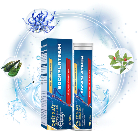 Boca Platinum, Hỗ Trợ Làm Trơn Ổ Khớp Hộp 20 Viên Sủi