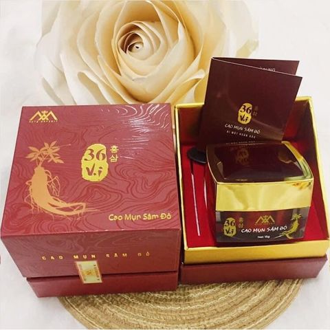 Cao mụn sâm đỏ 36 vị giúp dưỡng da sạch mụn trắng hồng