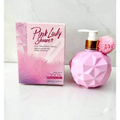 Sữa tắm xông trắng Pink Lady Showder Giúp Da Trắng Sáng Tự Nhiên