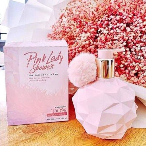 Sữa tắm xông trắng Pink Lady Showder Giúp Da Trắng Sáng Tự Nhiên