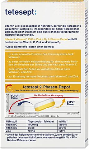 Viên Uống Vitamin C 1000 + Kẽm + D3 Hỗ Trợ Tăng Đề Kháng