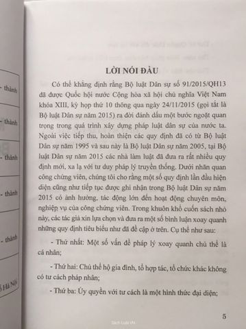 Bình Luận Một Số Quy Định Trong Bộ Luật Dân Sự 2015
