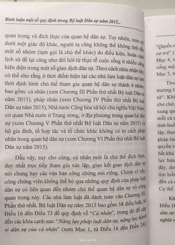 Bình Luận Một Số Quy Định Trong Bộ Luật Dân Sự 2015