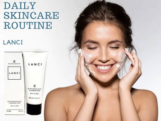 Sữa Rửa Mặt Lanci Whitening Deep Clean Hàn Quốc 100ml - Làm Sạch Da, Ngăn Ngừa Mụn, Cấp Ẩm, Chống Viêm, Tươi Sáng, Duy Trì Độ Ẩm