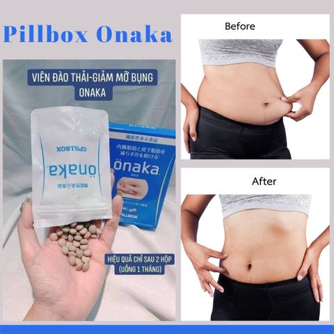 (Chính hãng) Viên Uống Giảm Béo Bụng Onaka Pillbox Nhật Bản - Hỗ Trợ Giảm Mỡ Eo Tự Nhiên, Hộp 60 Viên