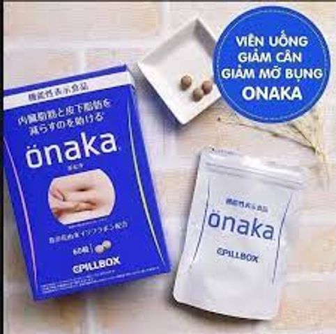 (Chính hãng) Viên Uống Giảm Béo Bụng Onaka Pillbox Nhật Bản - Hỗ Trợ Giảm Mỡ Eo Tự Nhiên, Hộp 60 Viên