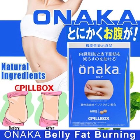 (Chính hãng) Viên Uống Giảm Béo Bụng Onaka Pillbox Nhật Bản - Hỗ Trợ Giảm Mỡ Eo Tự Nhiên, Hộp 60 Viên