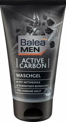 Sữa rửa mặt Balea Men Active Carbon và WaschGel Fresh tuýp 150g