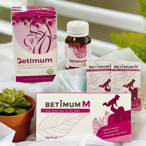 Bột pha lợi sữa cốm sau sinh Betimum-M Hỗ Trợ Giảm Căng Thẳng
