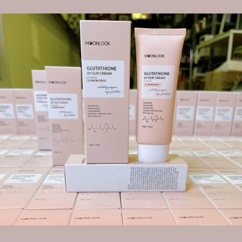 Kem Chống Nắng Dưỡng Trắng Da MoonLook Glutathione SPF 50+ PA+++ - Kem Chống Nắng Hàn Quốc Giúp Da Trắng Sáng, Kháng UV, Kiềm Dầu 50gr