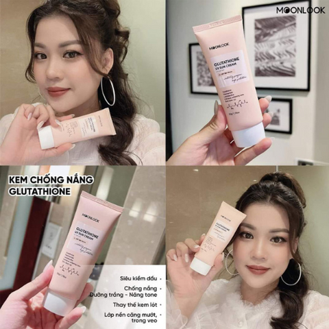 Kem Chống Nắng Dưỡng Trắng Da MoonLook Glutathione SPF 50+ PA+++ - Kem Chống Nắng Hàn Quốc Giúp Da Trắng Sáng, Kháng UV, Kiềm Dầu 50gr