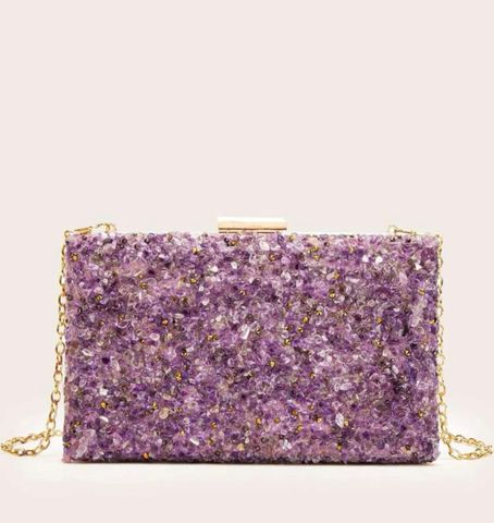 Túi clutch ví tiệc nội địa Mỹ đính đá Swarovski hàng chính hãng
