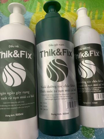 Combo Dầu gội & xả hỗ trợ kích thích mọc tóc Thik&Fix dành cho Nam
