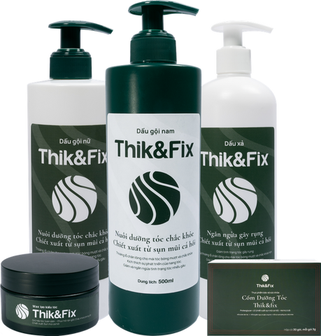 Combo Dầu gội & xả hỗ trợ kích thích mọc tóc Thik&Fix dành cho Nam