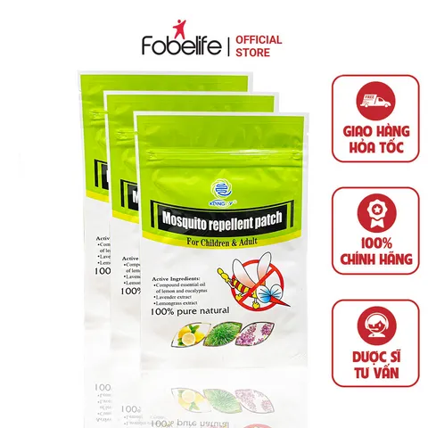 Combo 3 Túi miếng dán đuổi muỗi từ tinh dầu thiên nhiên KongDy