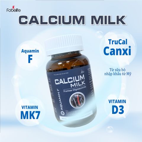 Viên Uống Hỗ Trợ Xương Khớp Calcium Milk - Bổ Sung Canxi và Vitamin D Để Phát Triển Chiều Cao cho Trẻ Em và Người Cao Tuổi