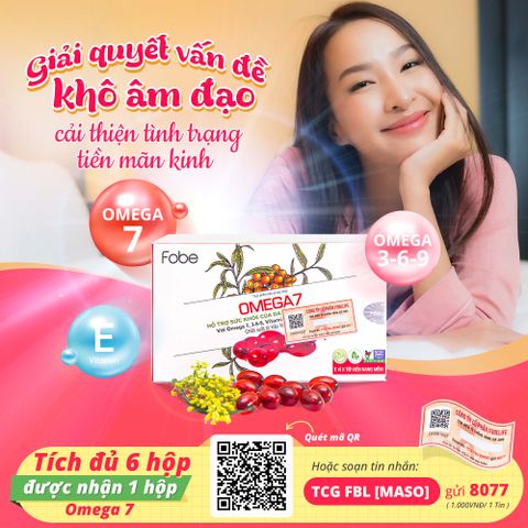 Viên Uống Hỗ trợ tăng cường độ ẩm, làm đẹp da, sáng mắt Omega7