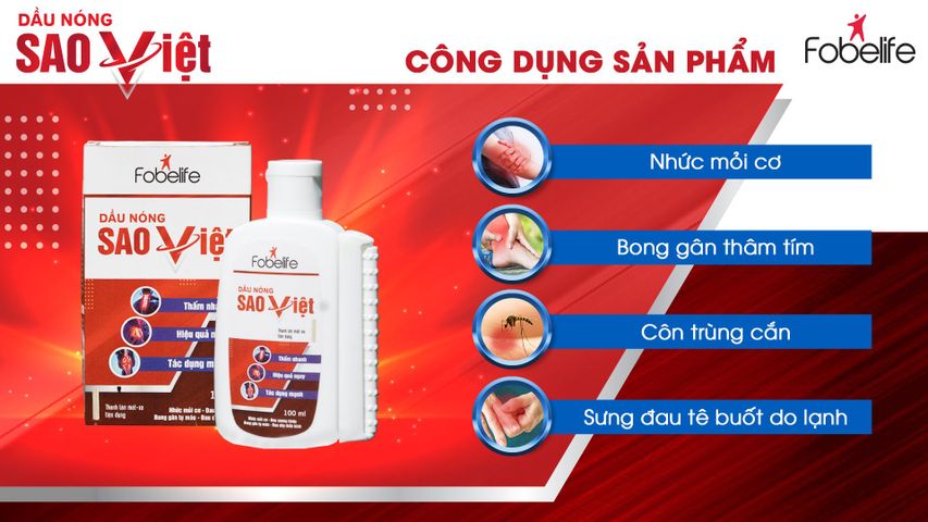 Dầu Nóng Sao Việt Giảm Đau Nhức Xương Khớp, Bong Gân, Hỗ Trợ Đau Cơ, Giảm Bầm Tím - Chai Xoa Bóp Cầm Tay Tiện Lợi