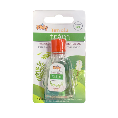 Tinh Dầu Tràm Nguyên Chất FoBaby - Sản Phẩm An Toàn Cho Da Bé, Giảm Ngứa, Hỗ Trợ Tiêu Hóa và Giảm Cảm Lạnh