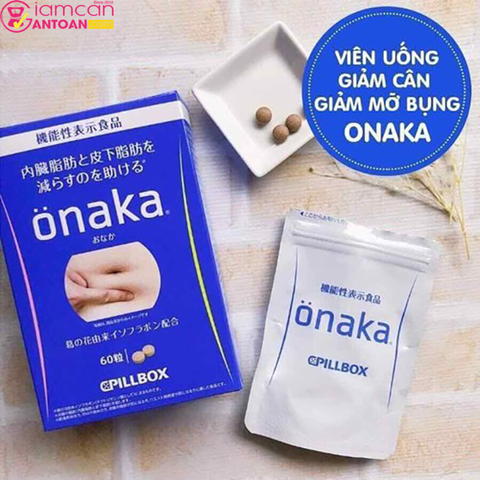 (60 viên) Viên Uống Giảm Béo Bụng Onaka Pillbox Nhật Bản Hộp 60 Viên - Hỗ Trợ Giảm Cân, Đốt Cháy Mỡ, Săn Chắc Da chính hãng