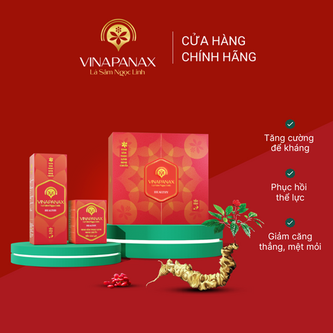 Nước uống Tinh Sâm Ngọc Linh Định Chuẩn Yến Sào Vinapanax Hộp 6 lọ