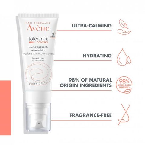 Kem Dưỡng Ẩm Avène Tolerance Control 40mL - Hỗ Trợ Phục Hồi Và Làm Dịu Da Nhạy Cảm, Không Paraben