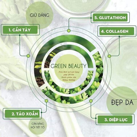 Nước Ép Cần Tây Hỗ Trợ Giảm Cân Green Beauty Chính Hãng