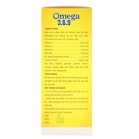 Viên tinh dầu hoa anh thảo dầu cá Omega 369 bổ mắt