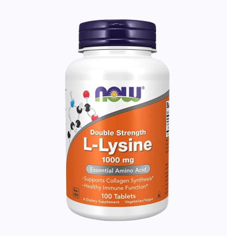 Now Double Strength L-Lysine 1000mg tăng đề kháng lọ 100 viên